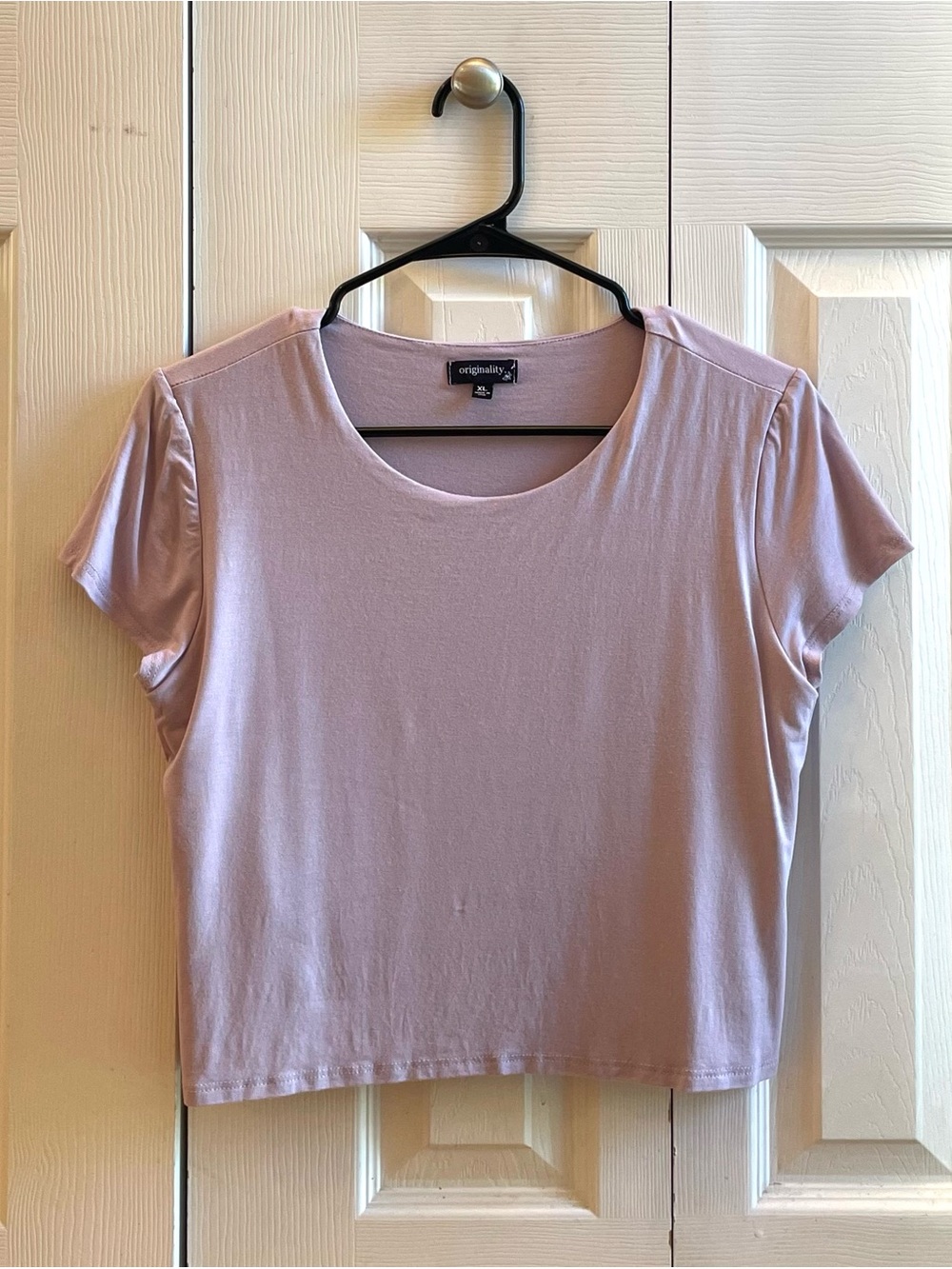Originality: Lavender Scoop Neck Short Sleeve Top